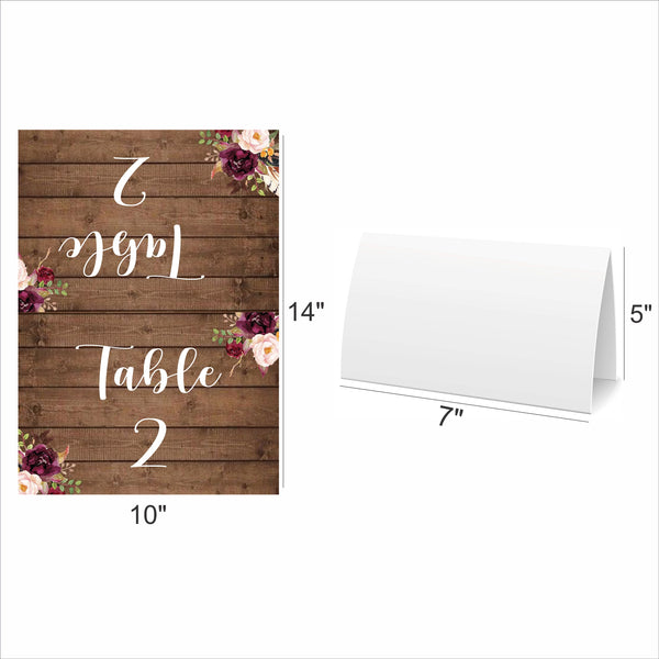 Rustic Theme Wedding Table Numbers/ Table Placecards