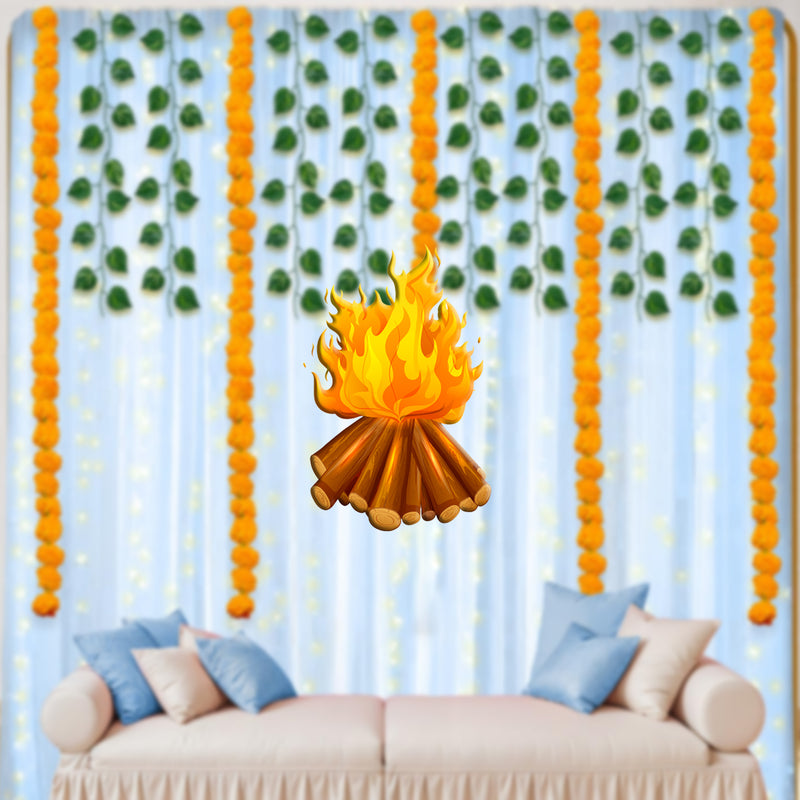 Lohri Party Cutouts for Decoration- 1 Bonfire Cutout