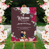 Indian Wedding Ceremony Welcome Board Sign for Decoration