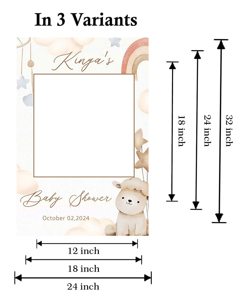 Baby Shower Party Selfie Photo Booth Frame