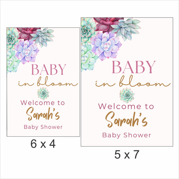 Baby In Bloom Theme Baby Shower E- Invite/Printed Invitation Card