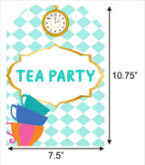 Tea Party Theme Birthday Paper Door Banner/ Wall Decoration.