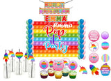 Pop It Theme Birthday Complete Personalize Party Kit