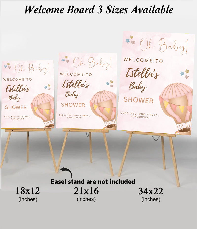 Baby Shower Welcome Board Sign for Decoration