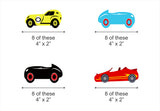 Racing Car Theme Birthday Party Cupcake Toppers for Decoration