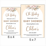 Boho Theme Baby Shower E- Invite/Printed Invitation Card