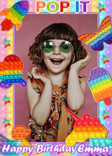 Pop It Birthday Party Selfie Photo Booth Frame