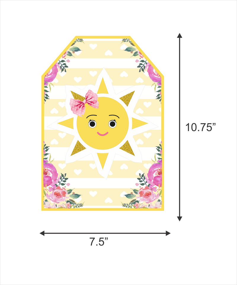 Sunshine Theme Birthday Paper Door Banner/ Wall Decoration.