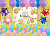 Joyful Birthday Complete Party Set With Personalized Backdrop