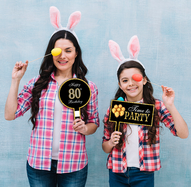 80th Theme Birthday Party Selfie Photo Booth Frame