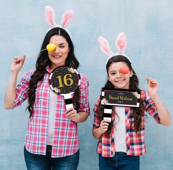 16th Theme Birthday Party Selfie Photo Booth Frame
