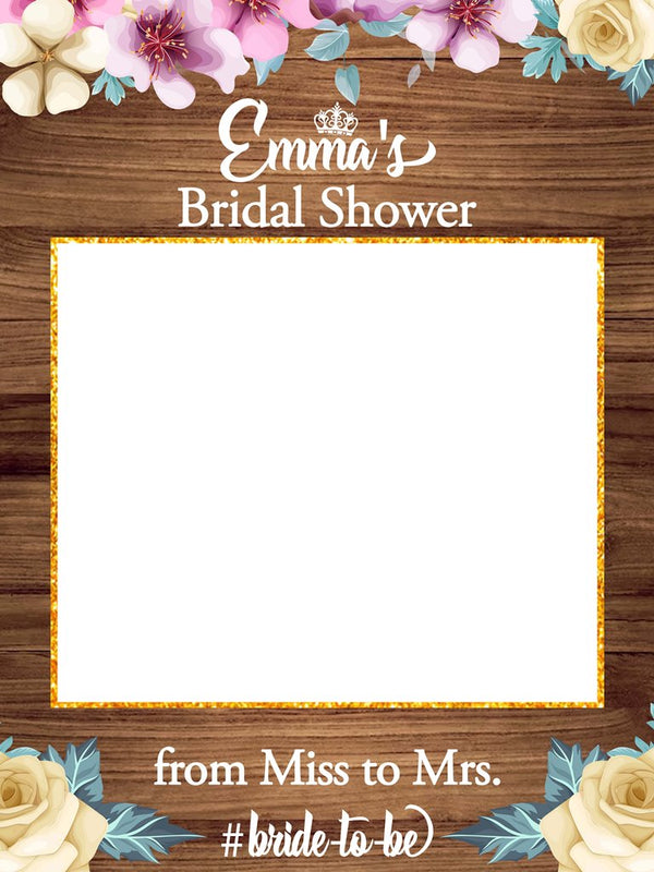 Bride To Be Bridal Party Selfie Photo Booth Frame