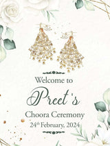 Choora Ceremony Signage or Welcome Board for Decoration