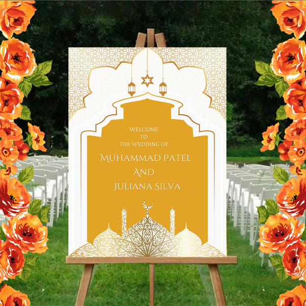 Islamic Wedding Sign Nikkah Ceremony Board for Decoration