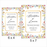 Wild Flower Wedding  E- Invite/Printed Invitation Card