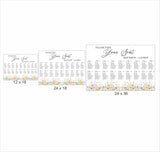 Wild Flower Theme Wedding Find your Seat Sitting Layout