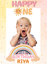 First Trip Around The Sun  Birthday Party Selfie Photo Booth Frame