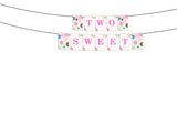 Two Sweet Theme Birthday Party Banner for Decoration