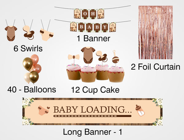 "Oh Baby" Baby Shower Party Decoration Kit