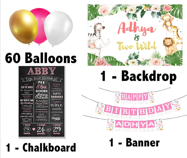 Wild One Theme Birthday Party Personalized Multi-Saver Combo.