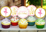 Ballerina Birthday Party Cupcake Toppers for Decoration