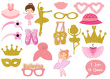 Ballerina Birthday Party Photo Booth Props Kit