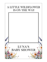 Wild Flower Theme Baby Shower Party Selfie Photo Booth Frame