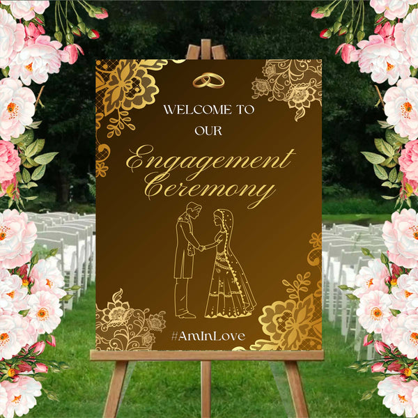 Engagement Ceremony Welcome Board for Decoration