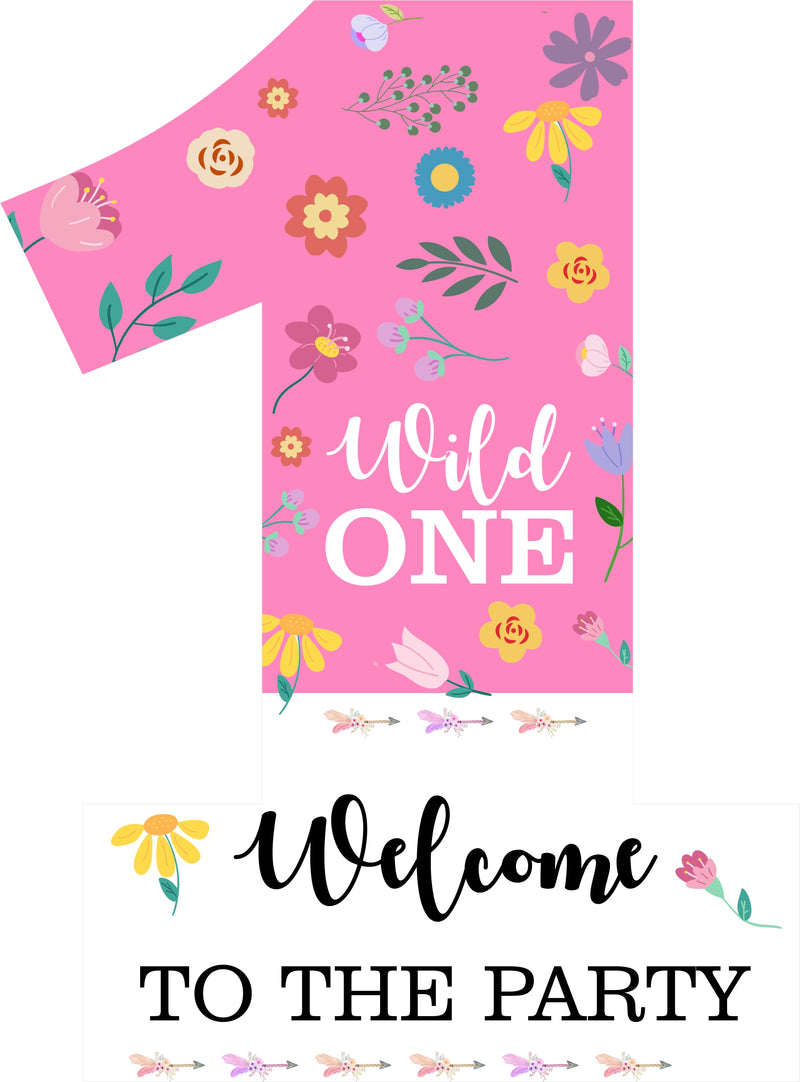 Wild One Theme Birthday Party Yard Sign/Welcome Board.