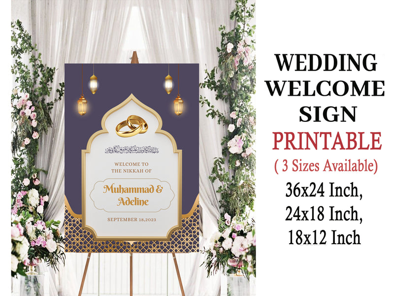 Islamic Wedding Sign/Nikkah Ceremony Board for Decoration