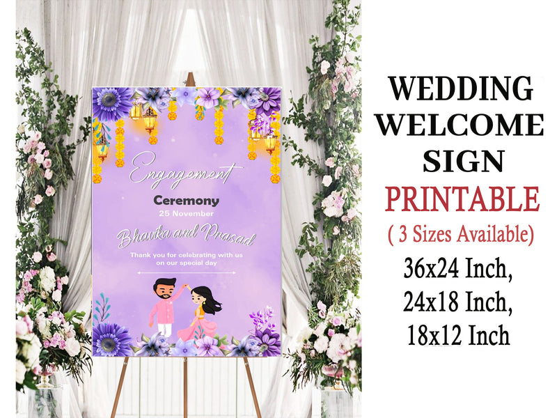 Engagement Ceremony Welcome Board for Decoration