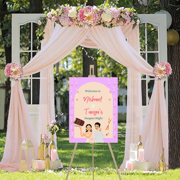 Sangeet Ceremony Signage or Welcome Board for Decoration