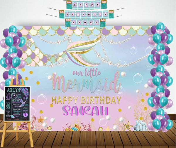 Little Mermaid Theme Birthday Party Personalized Multi-Saver Combo.