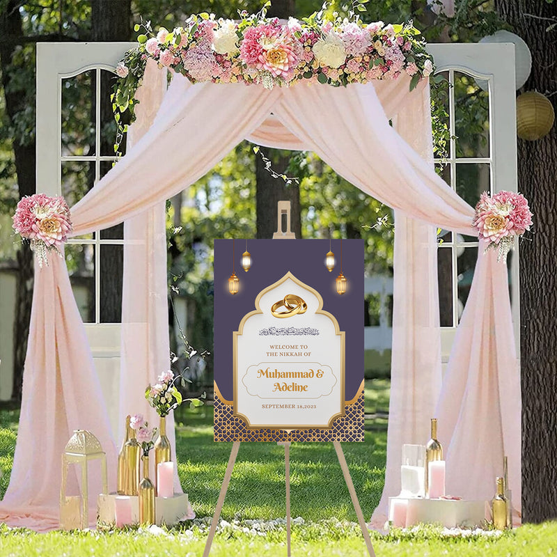 Islamic Wedding Sign/Nikkah Ceremony Board for Decoration