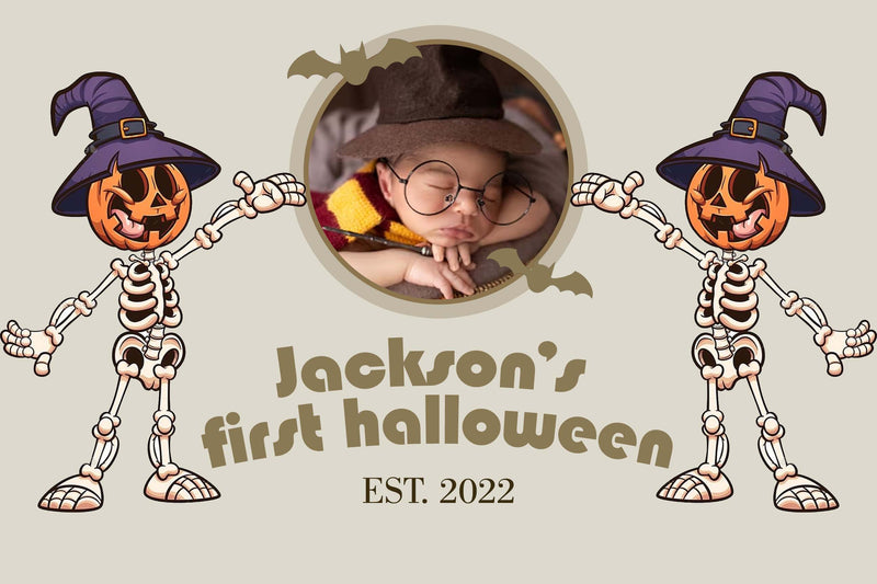 Personalize Baby First Halloween Board for Decoration