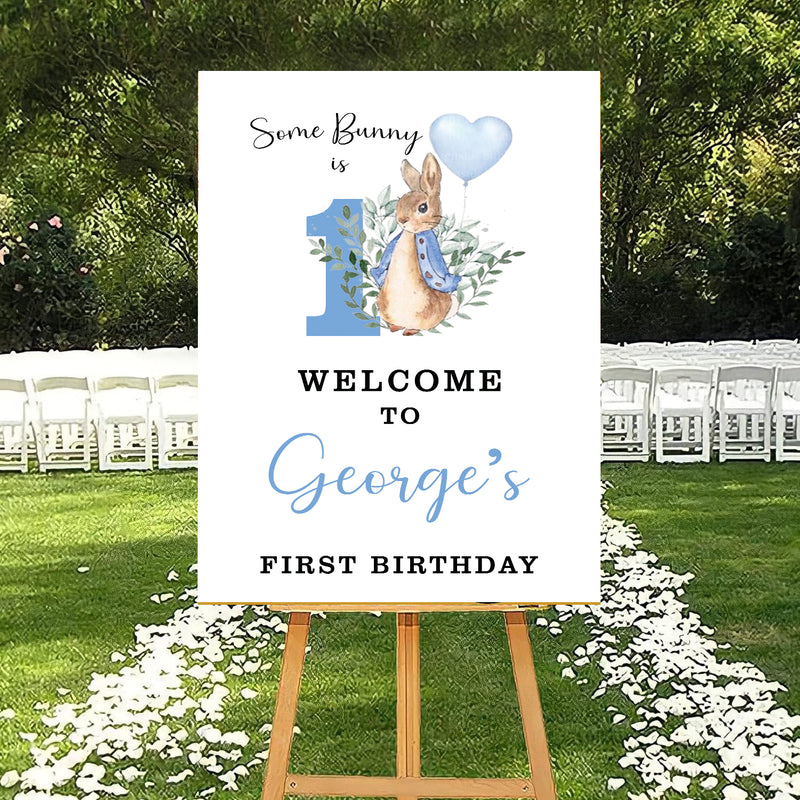 Bunny Theme Birthday Party Yard Sign/Welcome Board