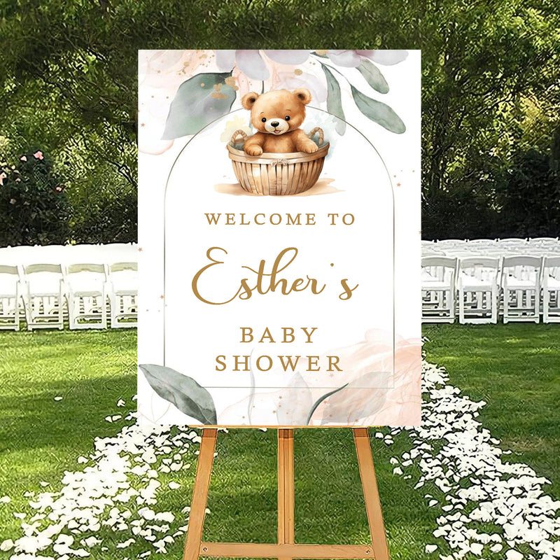 Baby Shower Welcome Board Sign for Decoration