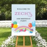 Rainbow Theme Birthday Party Yard Sign/Welcome Board