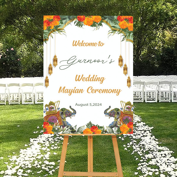 Maiyan Ceremony Welcome Board for Decoration