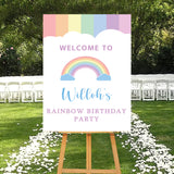 Rainbow Theme Birthday Party Yard Sign/Welcome Board