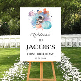 Space Theme Birthday Party Yard Sign/Welcome Board