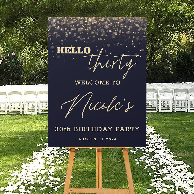 30th Theme Birthday Party Yard Sign/Welcome Board