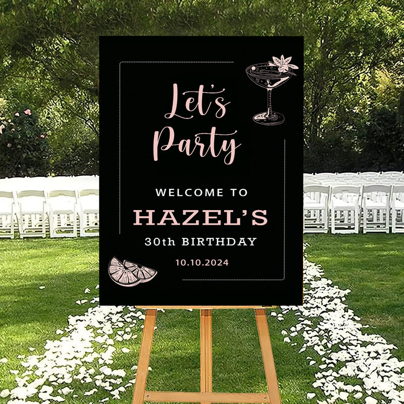 30th Theme Birthday Party Yard Sign/Welcome Board