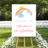 Rainbow Theme Birthday Party Yard Sign/Welcome Board