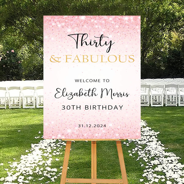 30th Theme Birthday Party Yard Sign/Welcome Board