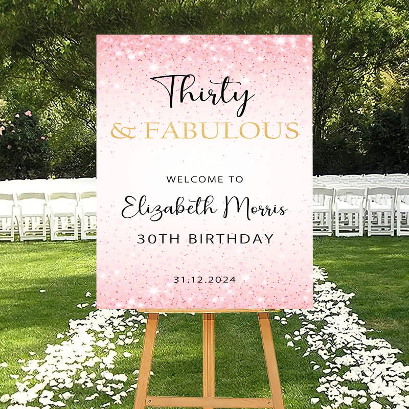 30th Theme Birthday Party Yard Sign/Welcome Board