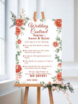 Wedding  Contract / Bridal Party Welcome Signage