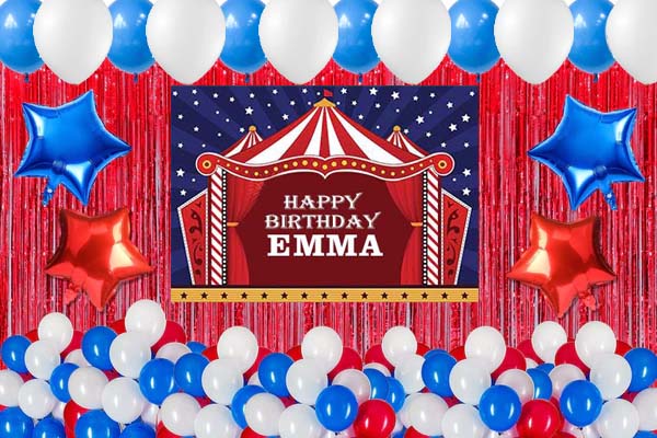 Carnival Birthday Complete Party Set With Personalized Backdrop