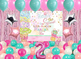 Two Sweet Birthday Complete Party Set With Personalized Backdrop