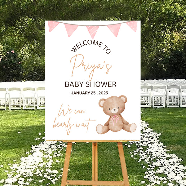 Baby Shower Welcome Board Sign for Decoration